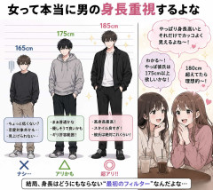 女って本当に男の身長重視するよな
