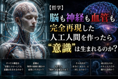 【哲学】脳も神経も血管も完全再現した人工人間を作ったら“意識”は生まれるのか？