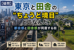 【疑問】東京と田舎の“ちょうど境目”ってどこなんだ？都会感と田舎感が同居する街