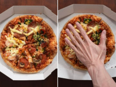 外国人「日本で宅配ピザを注文してみたらこんなサイズだった…」