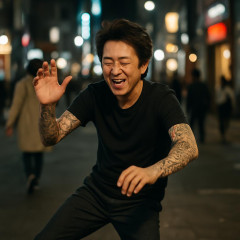 大野智、新タトゥーは左腕の手首までビッシリ 泥酔して道行く人に「こんにちは～」と挨拶、路上で一心不乱にダンス   #嵐