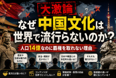 なぜ中国文化は世界で全く流行らないのか
