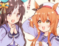 【ウマ娘】何かが貫通してくるけど可愛い2人。←「見える見える…」