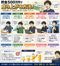 貯金500万円で成り上がる方法ない?