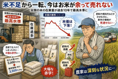 米不足から一転、今はお米が余って売れない