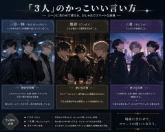 3人のかっこいい言い方教えて