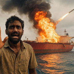 インド人「どうか助けて」 米ミサイルが石油タンカーに直撃、救助要請 米軍「船の機関室と操縦室に発射」   |  何で攻撃したんだ？