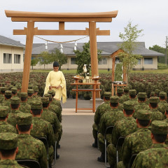 駐屯地で神式の式典、陸自隊員数百人が参加 識者「政教分離に抵触」 大分・玖珠駐屯地   |  つまり庁舎の地鎮祭も出来なくなるんだな