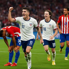 開催国アメリカ、パラグアイに4発快勝！ プリシッチが無双…バログンは2ゴールの活躍   #サッカーW杯 |  左上クラウチ隣アメリカyoutuber