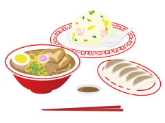 ラーメンセット(ラーメン、餃子、半チャーハン)←わかる