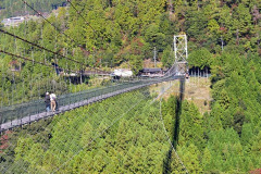 【奈良県十津川村】  「危なすぎるしすごい迷惑行為」　有名吊り橋をバイクで走行する観光客に怒りの声　自治体が注意表示設置