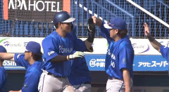 プロ入り初満塁HRのDeNA蝦名達夫、試合後にオラつく
