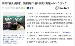 【経済】韓国の個人投資家、信用取引で借入限度に到達