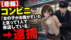 【悲報】コンビニ「女の子がお腹がすいたと言って1人で来店している」　→逮捕
