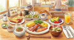 【画像】この朝食バイキング、走攻守完璧だと話題に