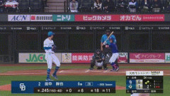 【日本ハム対中日3回戦】中日、２回表２アウト二三塁から田中幹也の２点タイムリーで逆転！！！！！！！！