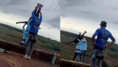 【悲報】🇧🇷バンジー紐なしで作業員6名拘束、死亡した女性の動画が世界で話題