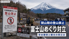 【速報】閉山期の登山禁止にクライマー「観光のエゴで富士山を閉めるな」 市長が反論「は？地元として迷惑だ」