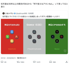 例のコントローラーのボタン配置問題、XBOXが悪いという結論になる