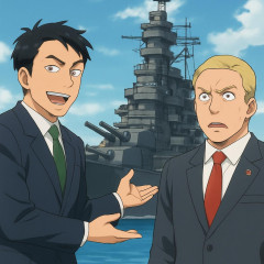 小泉進次郎｢これが君の国を占領した海軍の最強戦艦だ｡怖いか？w｣大統領に渡して凄い表情される   |  sssp://img.5ch.io/ico/anime_syobon02.gif