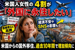 米国人女性の4割が「外国に永住したい」　医療費など高騰
