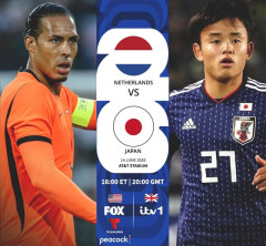 サッカー日本代表がオランダに2得点！ワールドカップ初戦を引き分けに持ち込む！