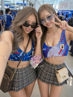 【画像】W杯を観戦しに行った日本人女性、Hすぎる