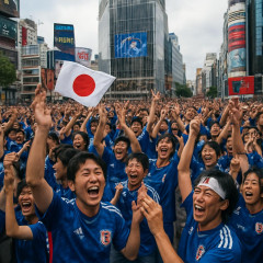 日本劇的ドローで渋谷交差点は優勝ムード ファンが何度も大合唱とハイタッチ   #サッカーＷ杯 |  体感WBCのほうが盛り上がってるわ