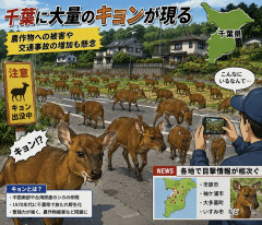 千葉に大量のキョンが現る