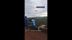 【動画】ブラジルで紐なしバンジー、40メートルの高さから女性が落下