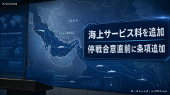 【速報】 イラン「あー、あとホルムズ海峡の通航料徴収も欲しい！」条項を滑り込みで追加