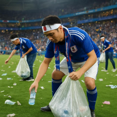 日本サポが試合後にごみ拾い、中国ネット賛否「尊敬に値する」「核廃水は流すのに」   #W杯
