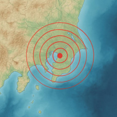 地震・茨城県震源地