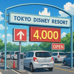 東京ディズニーリゾート、駐車料改定。明日から普通車3000円→4000円に