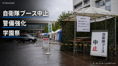 【学園祭】名大が自衛隊ブース中止を謝罪「職員組合からの中止要請への対応を実行委員会に求めた」予告メールも届き警備強化