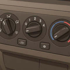 見た目はダサいけど、車のエアコン操作パネルはこういうのが一番使いやすいよな   #画像