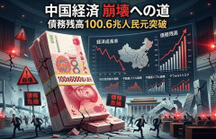 中国人民銀行、政府債務「100兆人民元(約2380兆円)」突破と発表…5年間で2倍に！