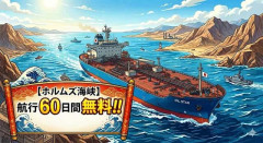 イラン「ホルムズ海峡 60日間無料」