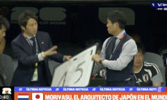 【動画】森保監督がベンチからピッチに掲げたボード「45」「3」「1」 異例の光景に海外注目「エル・メトド・モリヤス」
