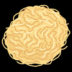 爆胸美女、谷間を見せつけながら謎の麺を食べる