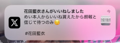 花田藍衣さん、ヲタのポストにいいねで反応。これは復帰確定演出か？【AKB48めいめい】