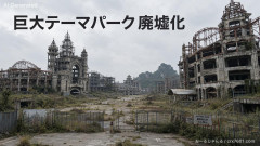 【中国経済崩壊】各地で未完成の巨大テーマパークが廃墟化 不動産会社「恒大グループ」破綻で負債50兆円