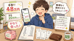手取り48万だけど、今月は20万ちょっとで過ごせた