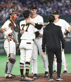 巨人ウィットリー（8回途中までノーノー）「足がつりそうになった。塩の摂取が足りなかった」