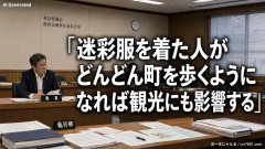 【速報】立憲民主党、今度は県議が失言で慌てて撤回「迷彩服を着た人がどんどん町を歩くようになれば観光にも影響する」