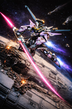 【画像】作ったガンプラの背景をAIに加工させるのが最近楽しいんだけど、雑にオーダーしてもいい感じになるね