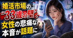 【物議】婚活市場の“33歳の壁”、女性の悲痛な本音が話題に　→「若さ重視すぎて辛い」