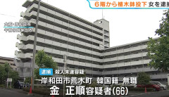 「人を狙ったわけではない」6階から植木鉢を投げ落とす…大阪府警、殺人未遂容疑で韓国籍の無職、金正順容疑者（６６歳女）を逮捕 　大阪府岸和田市の府営住宅（動画あり）