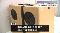 「バズると思って」段ボールかぶり通行人に胸触らせたか　男女3人書類送検