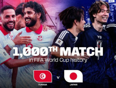 記念すべきW杯1000試合目となった日本VSチュニジアでサポーターが旭日旗を掲げる→案の定韓国人が発狂へ